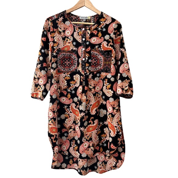 figueroa & flower Tops - Figueroa & Flower gorgeous tunic blouse size medium